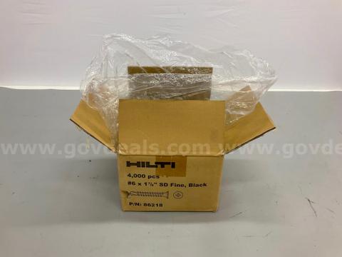 Lot of Hilti Screws: 6" x 1-7/8" Model 86218