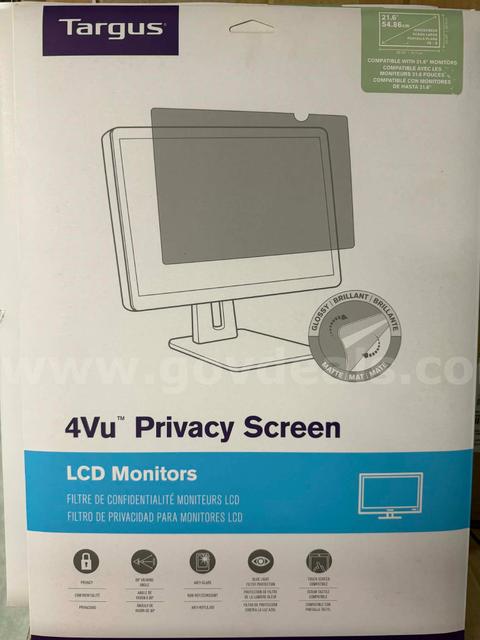 Lot 61 – Brand New Sealed Targus 4Vu Privacy Screen 21.6″ Widescreen (16:9) – ASF216W9CAZ-70