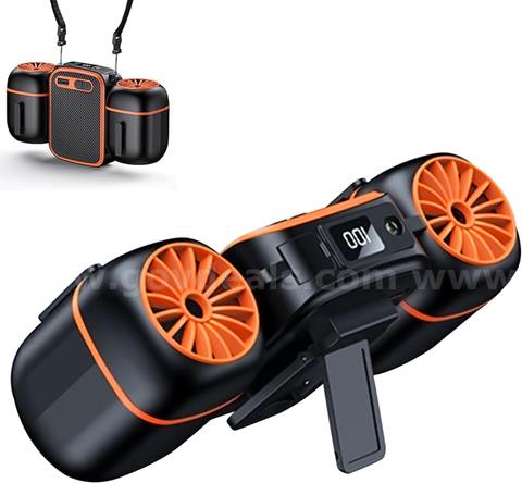 SHIPPING AVAILABLE lot of 44 Portable Waist Fan with Dual Fans, 10000mAh Rechargeable Wearable Belt Clip Fan (AA-03)