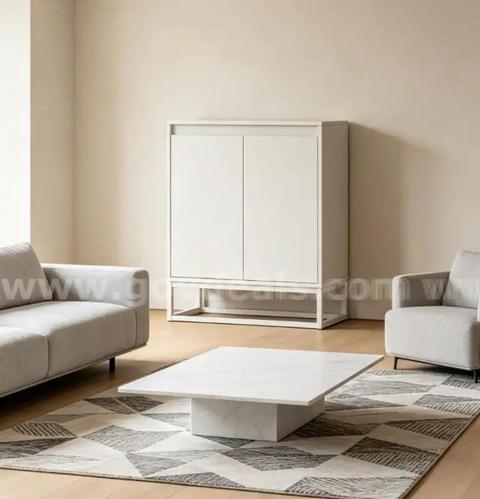 SHIPPING AVAILABLE WLIVE Floor Storage Cabinet, Wood Standing Cabinet with 2 Doors, Adjustable Shelf and Stable(A1-08)