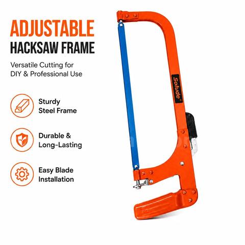 SHIPPING AVAILABLE Hacksaw Frame / Bow Saw, Heavy Duty Adjustable Steel Frame with Blade (AA1-03)