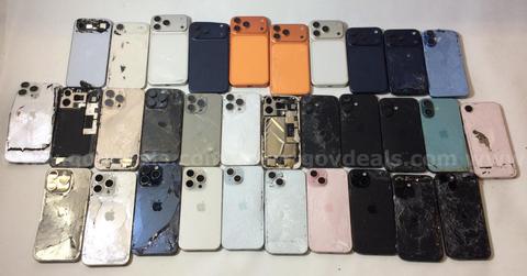 Apple iPhone Parts Lot (70 Units) – iPhone XR–17 Series – 17 Pro Max, 16 Pro/Max, 15 Pro Max & More – Damaged/Untested