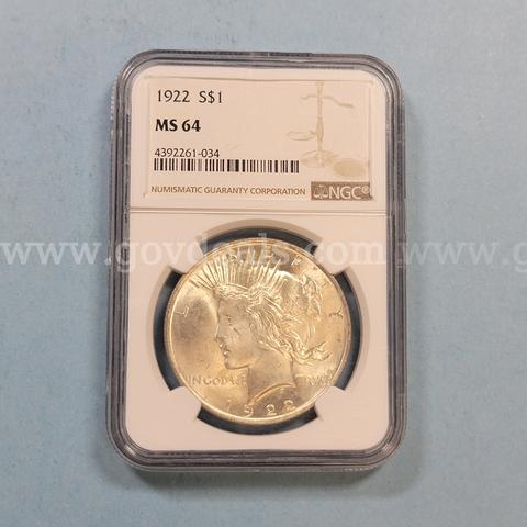 1922 MS 64 Silver Peace Dollar