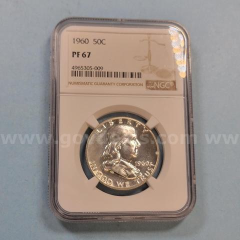 1960 PF67 Franklin Half Dollar