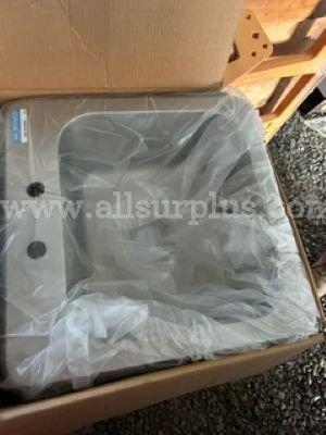 Sink, Single Drop In, 19x19x8, W/ 4in Deck Mount Solid Body Faucet, Stainless, BK, UNUSED, Qty 3