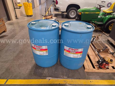 Lot of 2 DEF 55 Gallon Blue Barrels (Empty)