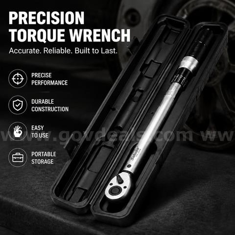 SHIPPING AVAILABLE Solude 1/2" Drive Click Torque Wrench 40-220 N.m Heavy Duty Automotive Tool Case(AA1-09)