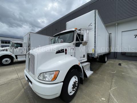 2014 Kenworth T370 S/A Demountable Curtain Side Box Truck-Inoperable