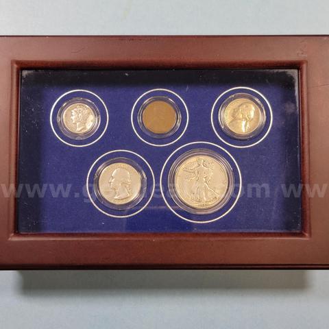 1938 Coin Set with Silver Half Quarter Dime