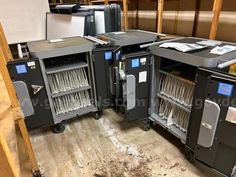 Bulk Lot – iPad & Laptop Charging Carts, AV Carts & Cabinets (Multiple Units)