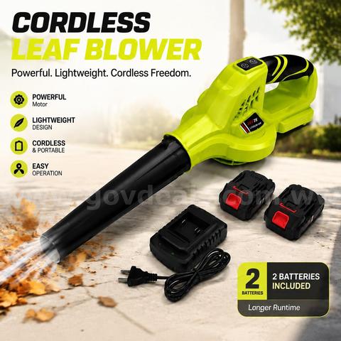 SHIPPING AVAILABLE Cordless Leaf Blower Kit with Battery & Charger, Handheld Electric Blower for Leaves/Dust (AA-010)