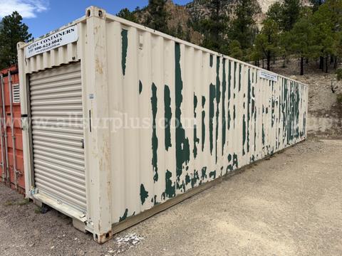 Shipping Container, High Cube, Roll Up Door, 40ft x 9.5ft x 8ft, With Contents, Qty 1.