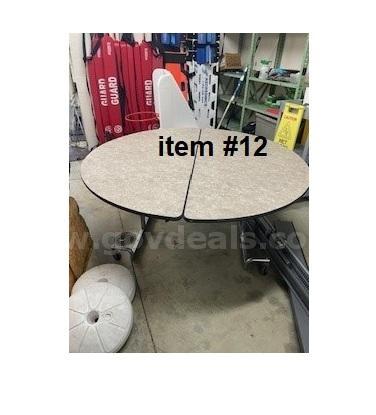 5' round folding tables