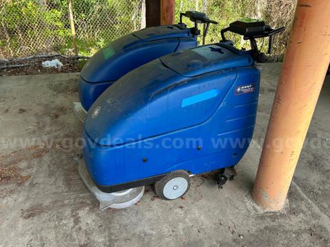 Lot of 2 Kent Euroclean / Nilfisk Advance Razor Plus Walk-Behind Floor Scrubbers