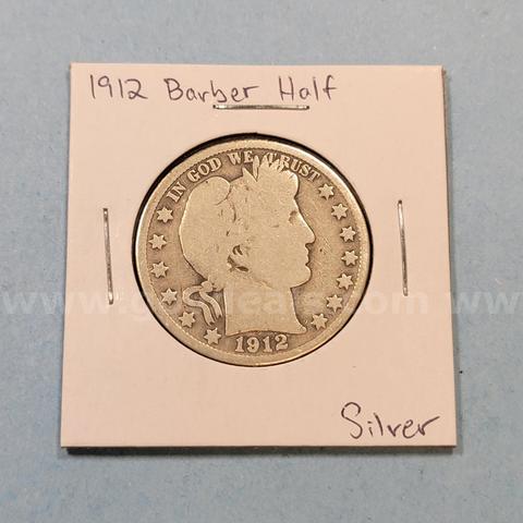 1912 Barber Silver Half Dollar