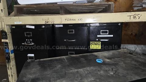 12 Filing Cabinets & 1 Cabinet/Locker