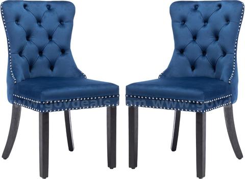 SHIPPING AVAILABLE Velvet Dining Chairs Set of 2, Upholstered High-end Tufted Dining Room Chair with Nailhead(5-23)