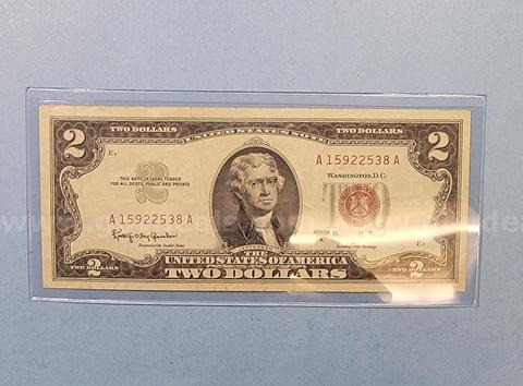 1963 A Red Seal Two Dollar Bill