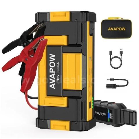 SHIPPING AVAILABLE AVAPOW W68 6000A Car Battery Jump Starter, 12V Portable Jump Box for All Gas (18-wn)
