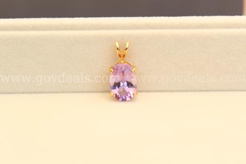 Vintage 10k Gold Amethyst Pendant