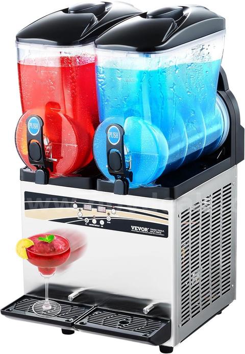 Brand New VEVOR Commercial Slushie Machine, 15Lx2 Double Tank Margarita Machine, 120 Cups Stainless Steel(S1-01)