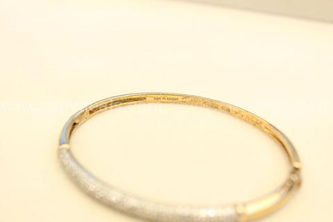 Vintage Gold Plated Diamond Bangle Bracelet