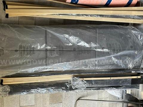 Brand New Double Bed Frame – Grey Upholstered Headboard – New (Not in Original Box)