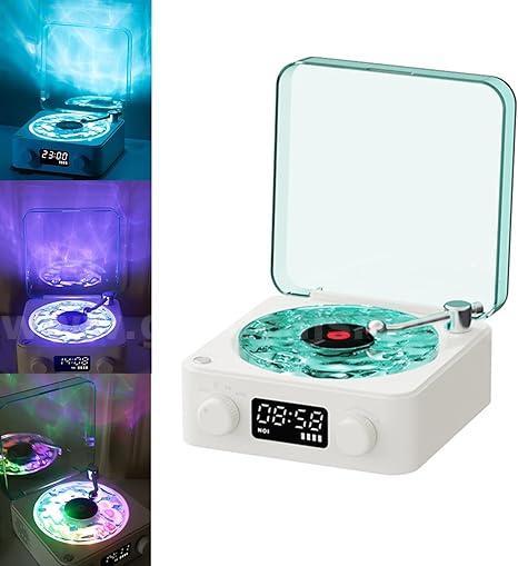 SHIPPING AVAILABLE 5pcs Retro Vinyl Turntable Bluetooth Speaker, White Noise Sleep Machine with Digital Clock(B3-04)