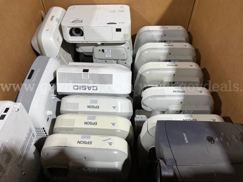 Mixed Lot of 37 Multimedia Projectors – Epson, NEC, Casio, ViewSonic, InFocus – Untested