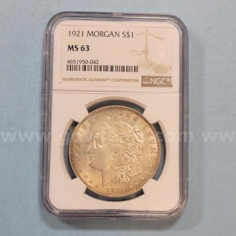 1921 MS63 Morgan Silver Dollar
