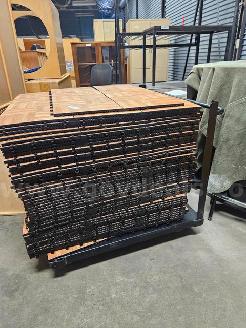 Portable Dance Floor Tiles with Cart