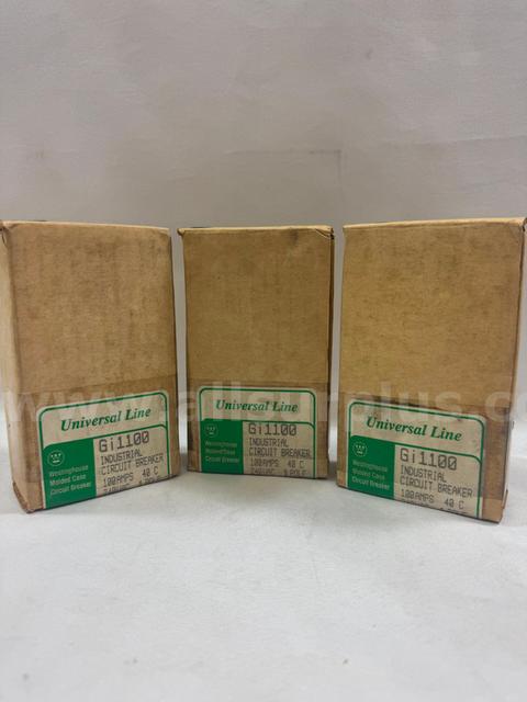 *NEW* (LOT OF 3) WESTINGHOUSE / CUTLER-HAMMER Gi125 CIRCUIT BREAKER 100AMPS