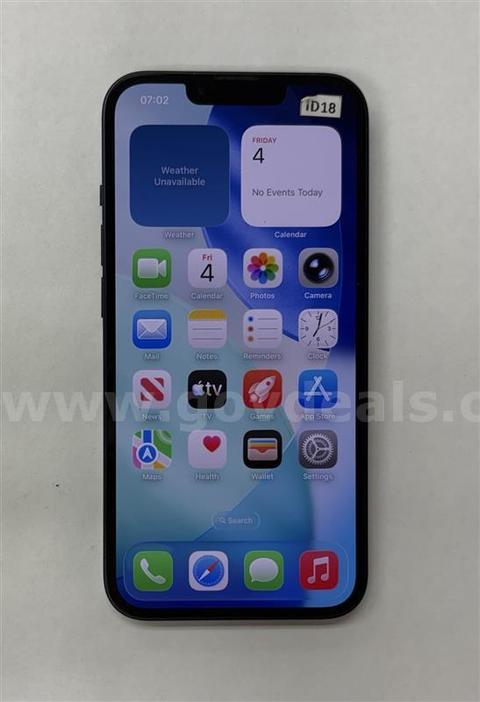 Apple iPhone 13 Midnight 128GB – Reset and Activated – Grade B – 90% Battery