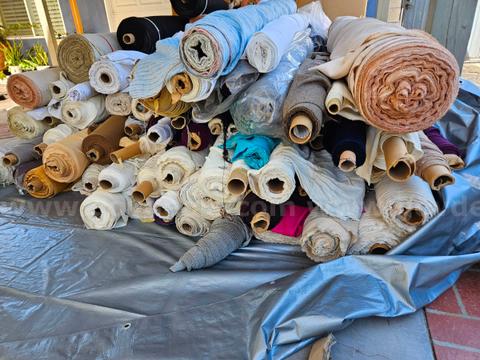 Premium Apparel Lot of (80+) Textile Manufacturing Rolls – Sustainable Designer Fabrics