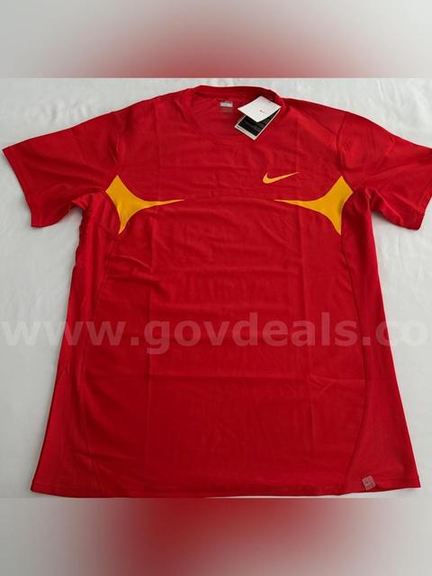 VINTAGE NikeFIT TENNIS RAFAEL NADAL NIKE OUTFIT 280281-601 SS TEE RED XL NWT *WILL SHIP*