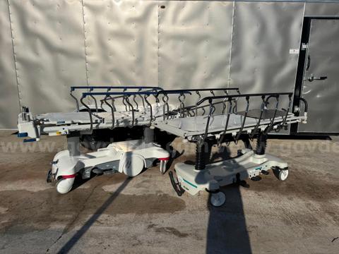 Lot of 2 Stryker Emergency Hospital Stretchers Gurneys Tested Rolling Medical