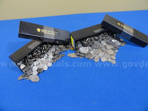 16 LBS Lot of U.S. Coins β Nickels, Dimes, Quarters, Halves & Dollars!