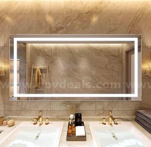 72" x 36" Frameless LED Bathroom Mirror w/ Anti-Fog & Touch Control