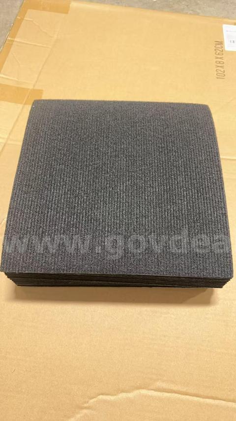 SHIPPING AVAILABLE 40pcs Solid Black Peel & Stick Carpet Squares 12x12 Inch Self Adhesive Floor(A0000-A2)