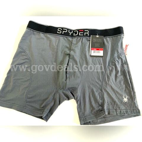 SPYDER UNDERWEAR Elite Men's Boxer Briefs COLOR CHARCOAL EXTRA LARGE NWT $22  *WILL SHIP*