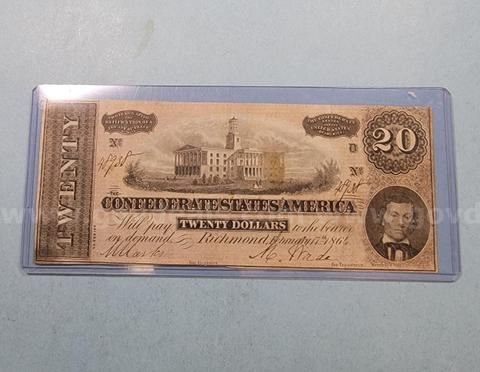 20 Dollar Confederate Bill