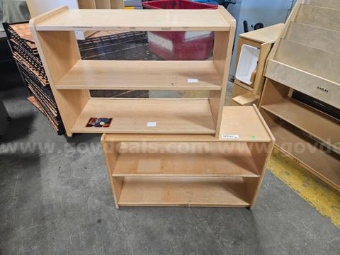 LOT (2) Kids Shelving Storage