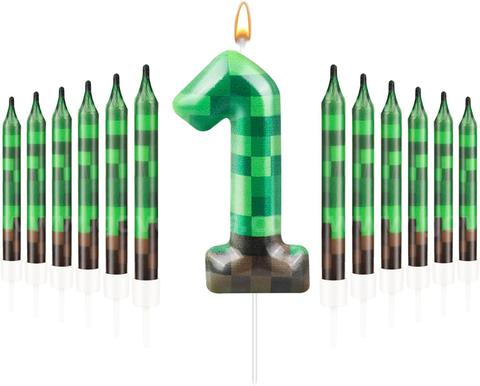 Brand New - 40 Pcs Camo Themed Birthday Candles Army Themed Birthday Cake Candles - Shipping Available