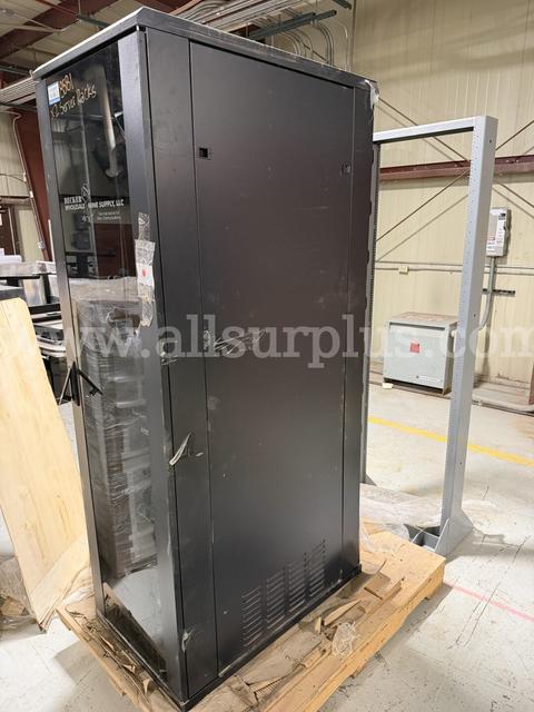 Server Racks, Enclosed w/ Equipment and Empty Open Air, Qty 2, Industrial Fan Qty1, 1 Lot