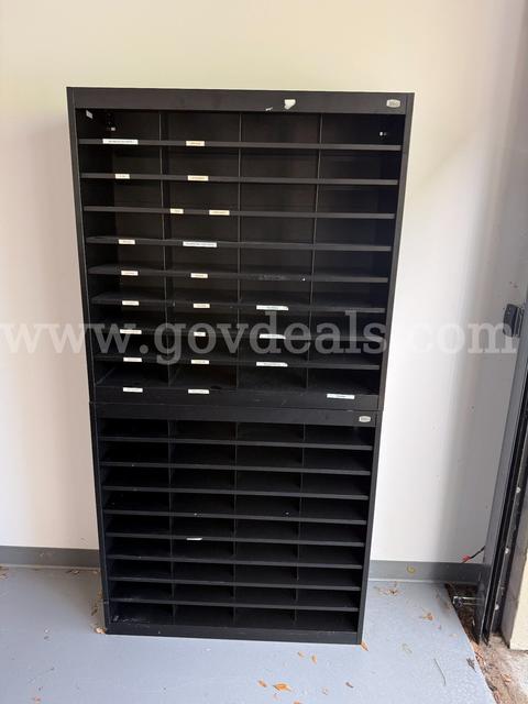storage unit with small slots for folders or mail