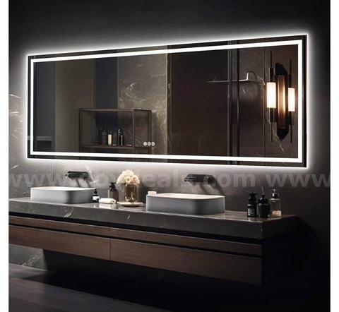 40" x 80" Minimalist LED Bathroom Mirror w/ Anti-Fog & Dimmable Light