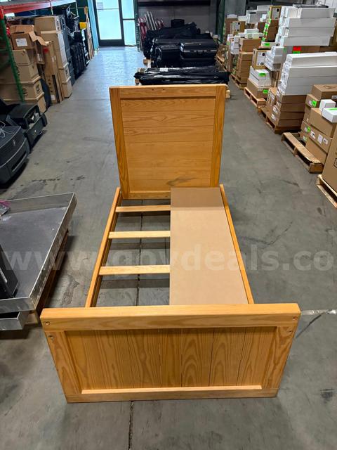 Lot - 6 Wood Bed Frame