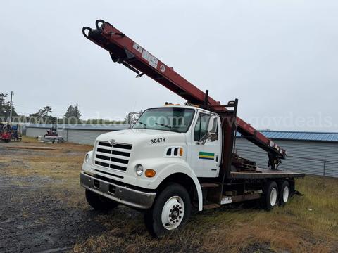 1999 Sterling LT7500 T/A Boom Truck W/ Cleasby Roofing Conveyor