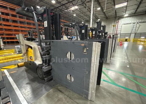 Crown RC 5500 Series Stand-Up Electric Forklift with Carton Clamp