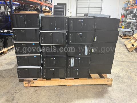 LOT OF(45) ASSORTED DESKTOP COMPUTERS – HP, BYTESPEED, DELL, LG & MORE